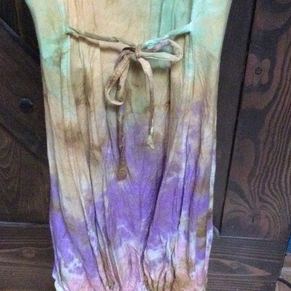 Sleeveless Hippie boho style Multicolor dress - Picture 8 of 9
